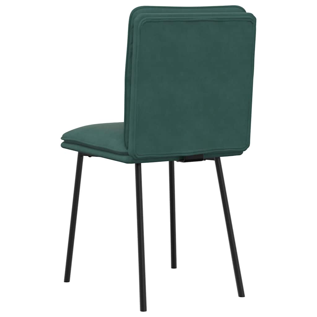 spisebordsstole 4 stk. velour mørkegrøn