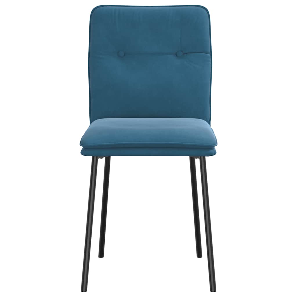spisebordsstole 4 stk. velour blå