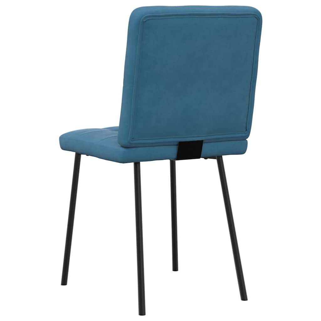 spisebordsstole 6 stk. velour blå