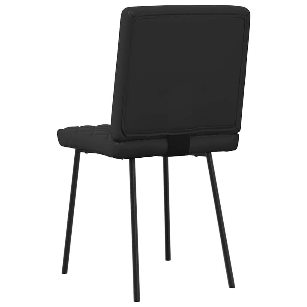 spisebordsstole 6 stk. kunstlæder sort