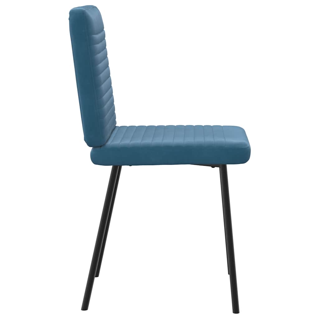 spisebordsstole 6 stk. velour blå