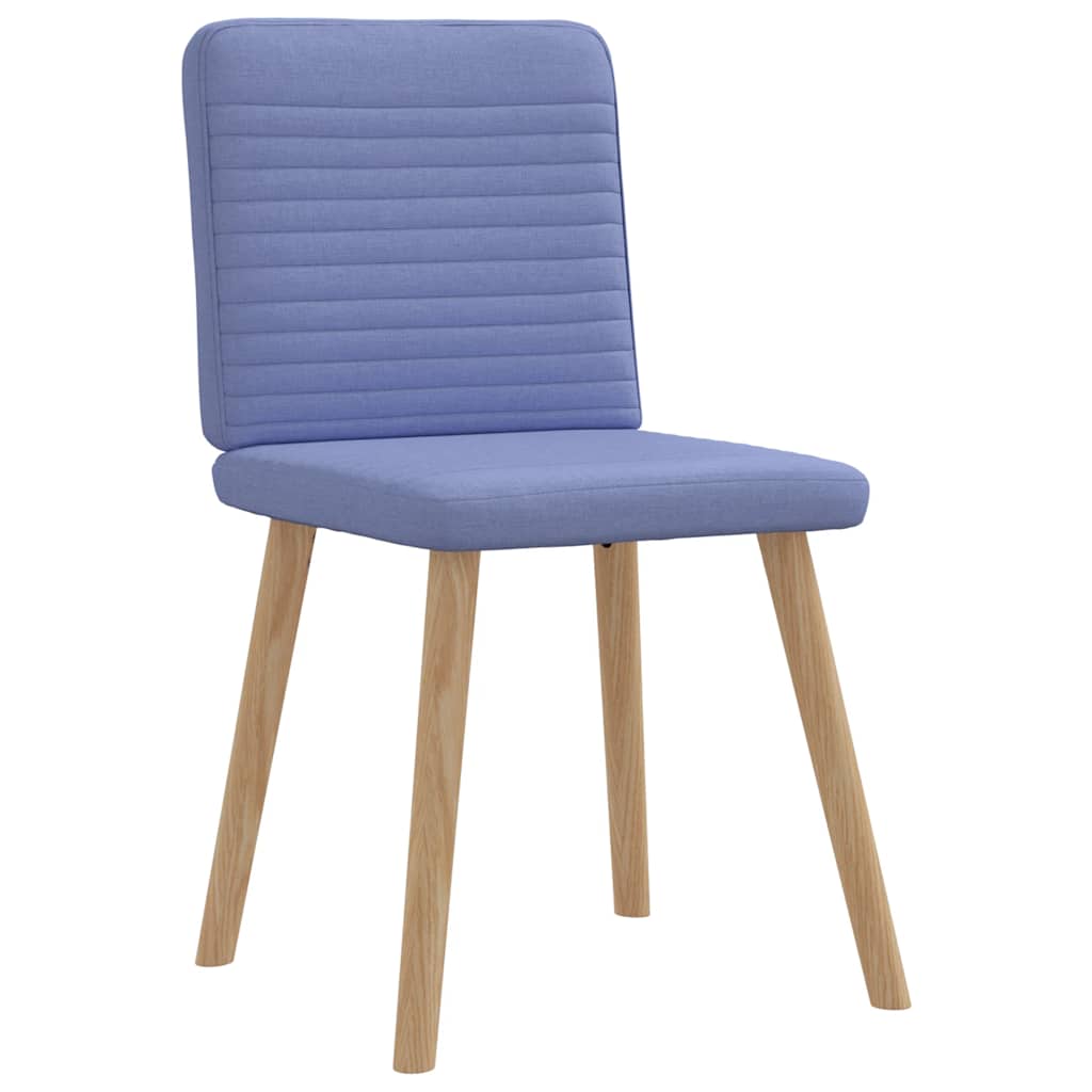 spisebordsstole 6 stk. Jeans blåt stof