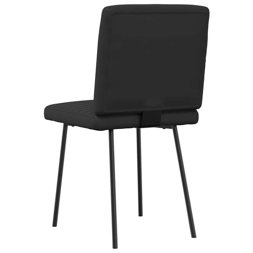 spisebordsstole 6 stk. kunstlæder sort