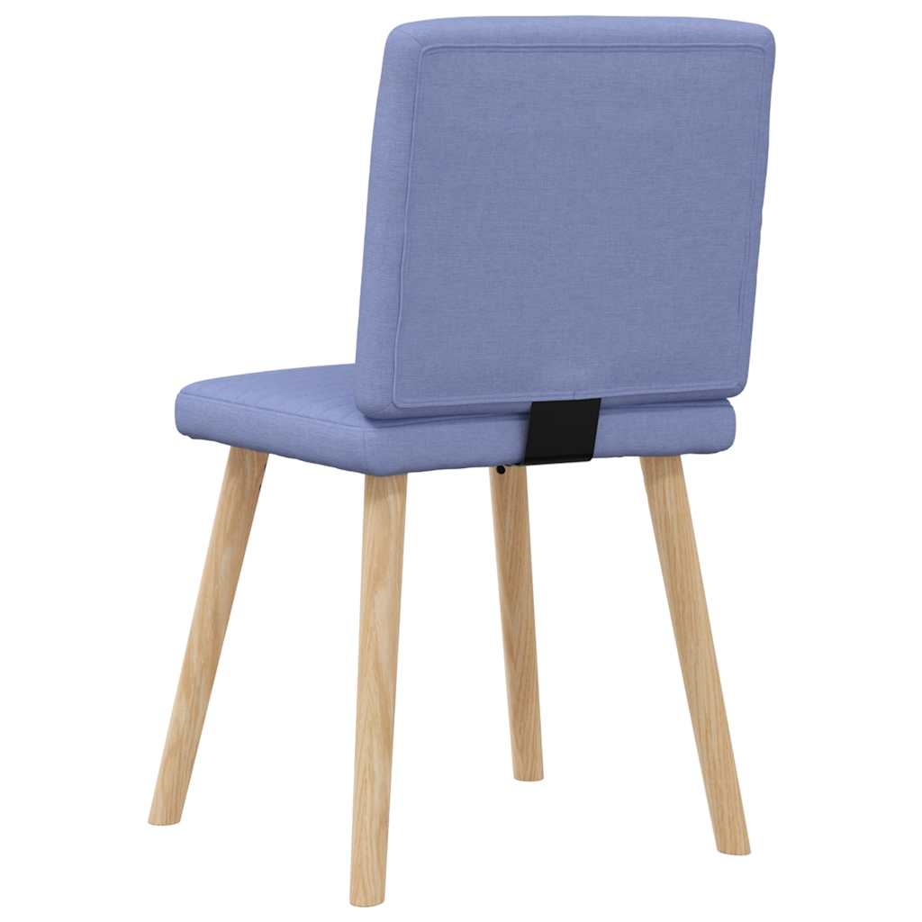 spisebordsstole 6 stk. Jeans blåt stof