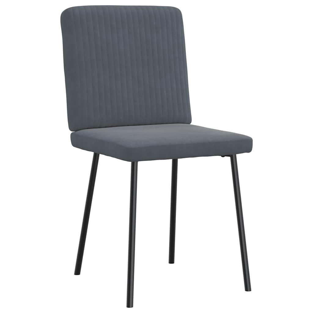 spisebordsstole 6 stk. velour mørkegrå