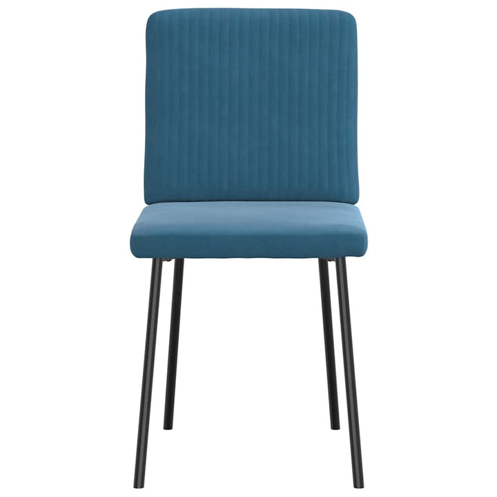 spisebordsstole 6 stk. velour blå