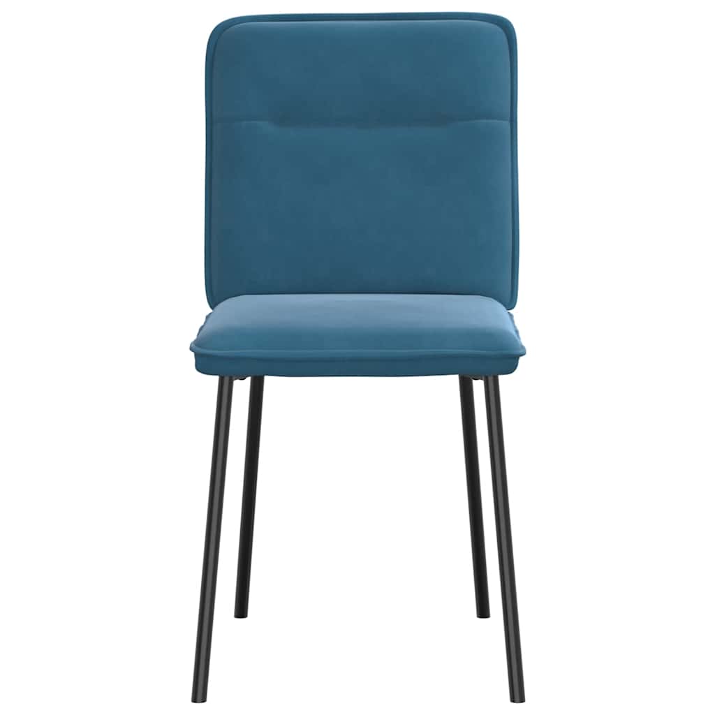 spisebordsstole 6 stk. velour blå