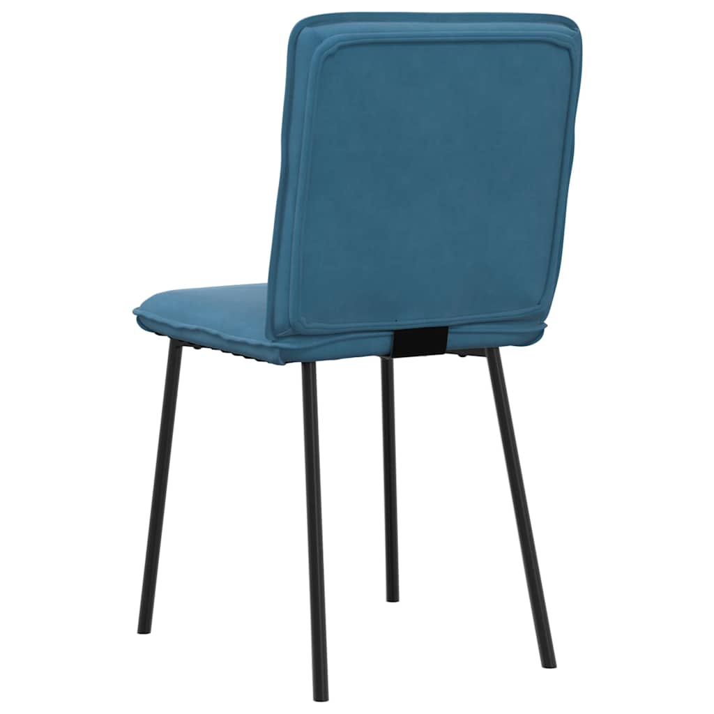 spisebordsstole 6 stk. velour blå