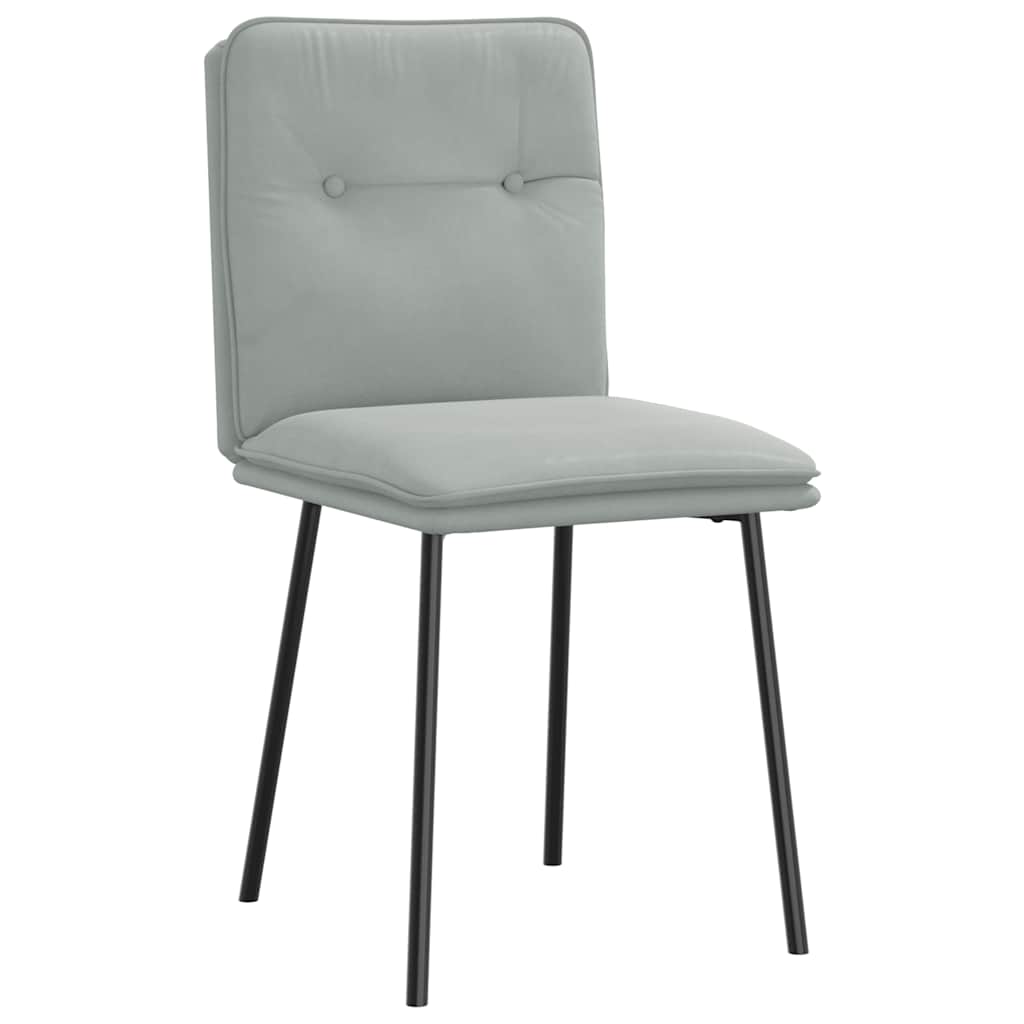 spisebordsstole 6 stk. velour lysegrå