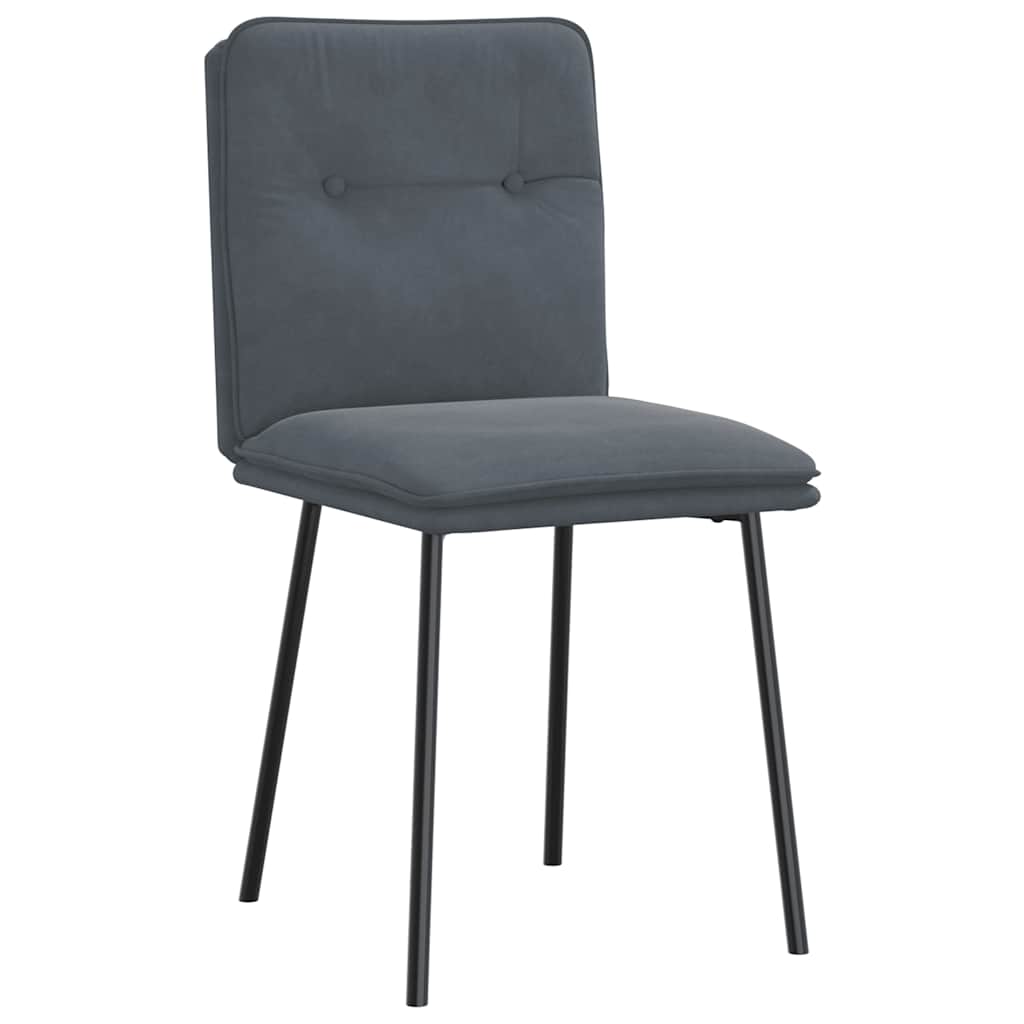 spisebordsstole 6 stk. velour mørkegrå