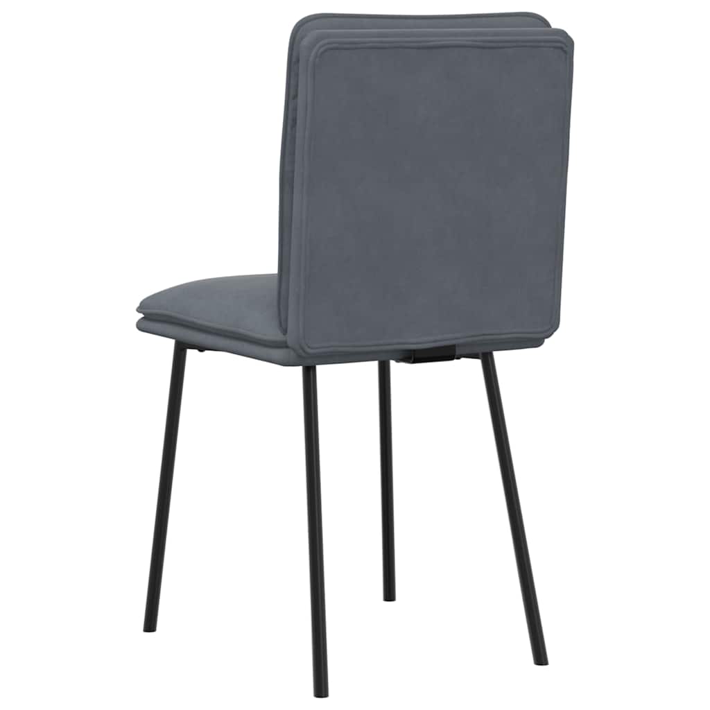 spisebordsstole 6 stk. velour mørkegrå