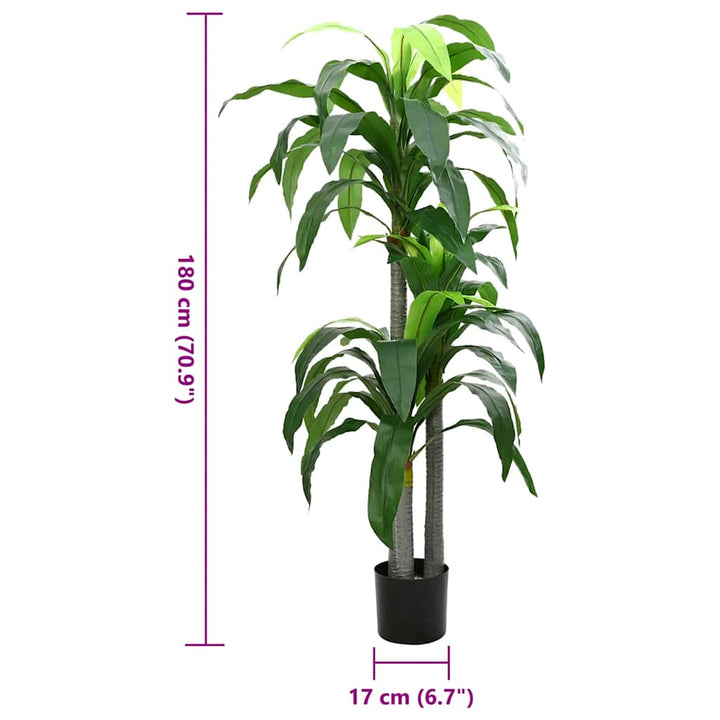 kunstigt dracaena træ 36 blade 180 cm grøn