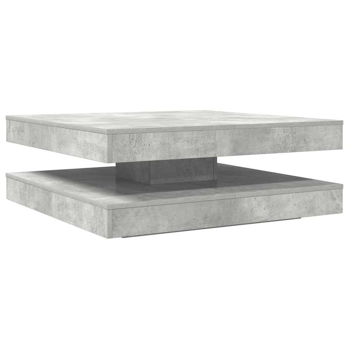 sofabord 360 grader drejeligt 90x90x34,5 cm betongrå