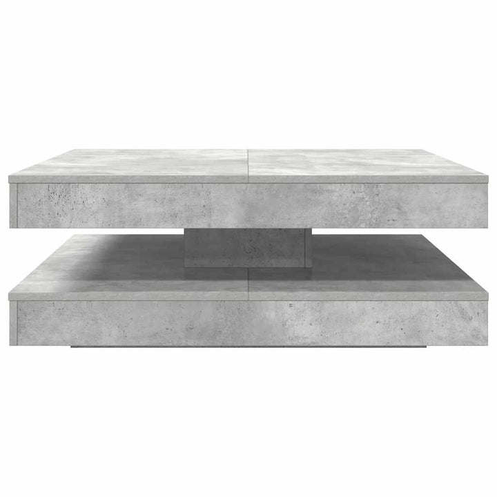 sofabord 360 grader drejeligt 90x90x34,5 cm betongrå