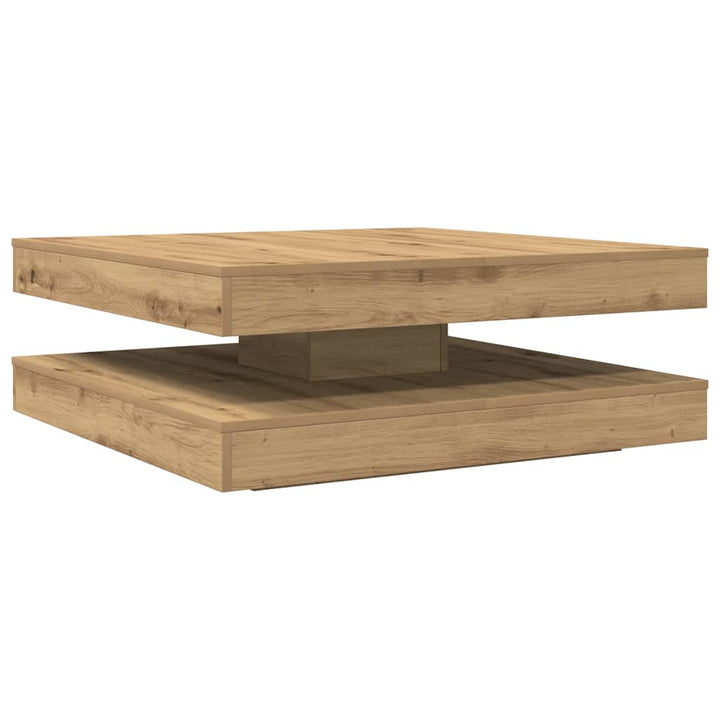 sofabord 360 grader drejeligt 90x90x34,5 cm kunsteg