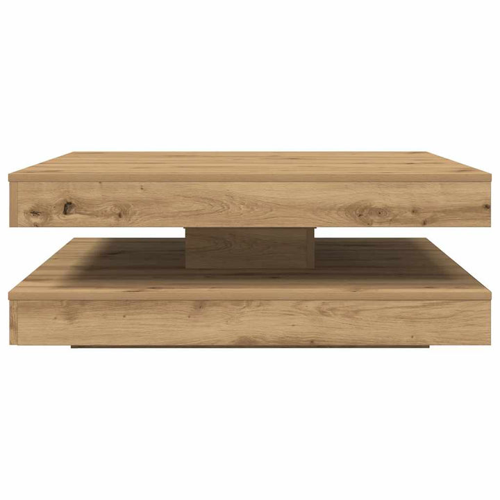 sofabord 360 grader drejeligt 90x90x34,5 cm kunsteg