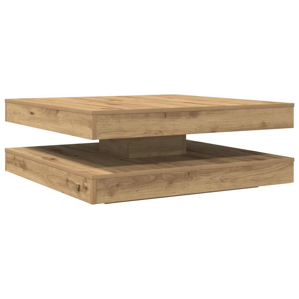 sofabord 360 grader drejeligt 90x90x34,5 cm kunsteg