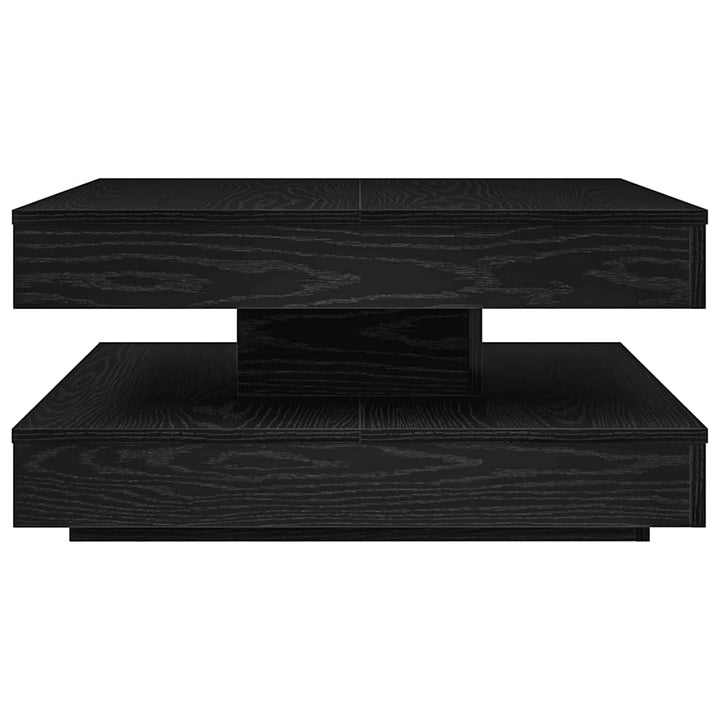 sofabord 360 grader drejeligt 70x70x34,5 cm sort