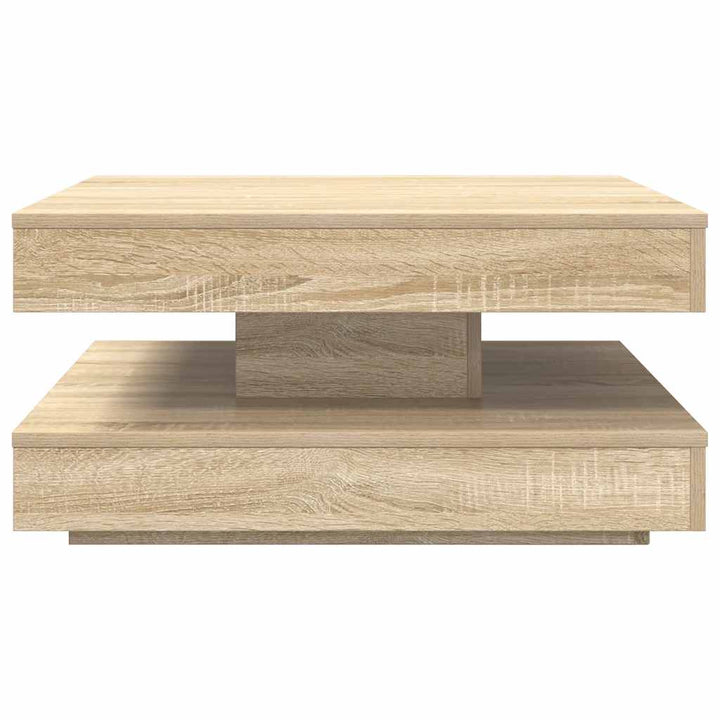sofabord 360 grader drejeligt 70x70x34,5 cm sonoma-eg