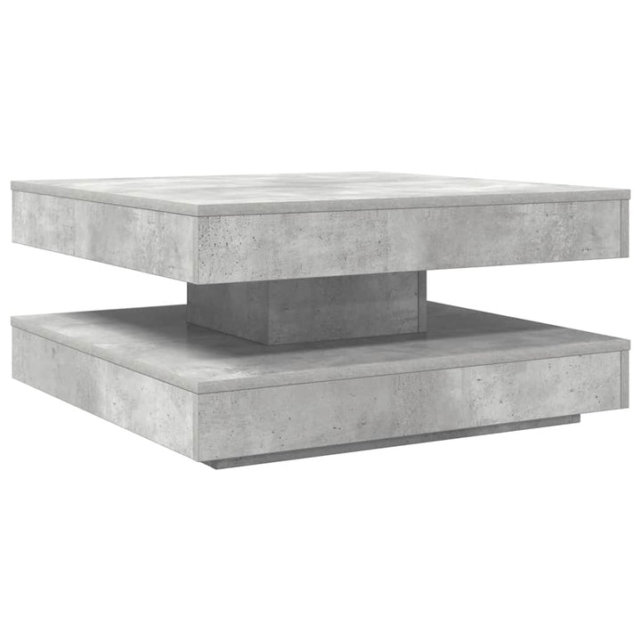 sofabord 360 grader drejeligt 70x70x34,5 cm betongrå
