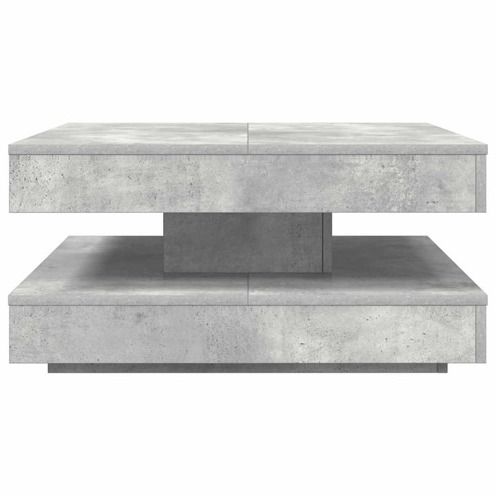 sofabord 360 grader drejeligt 70x70x34,5 cm betongrå