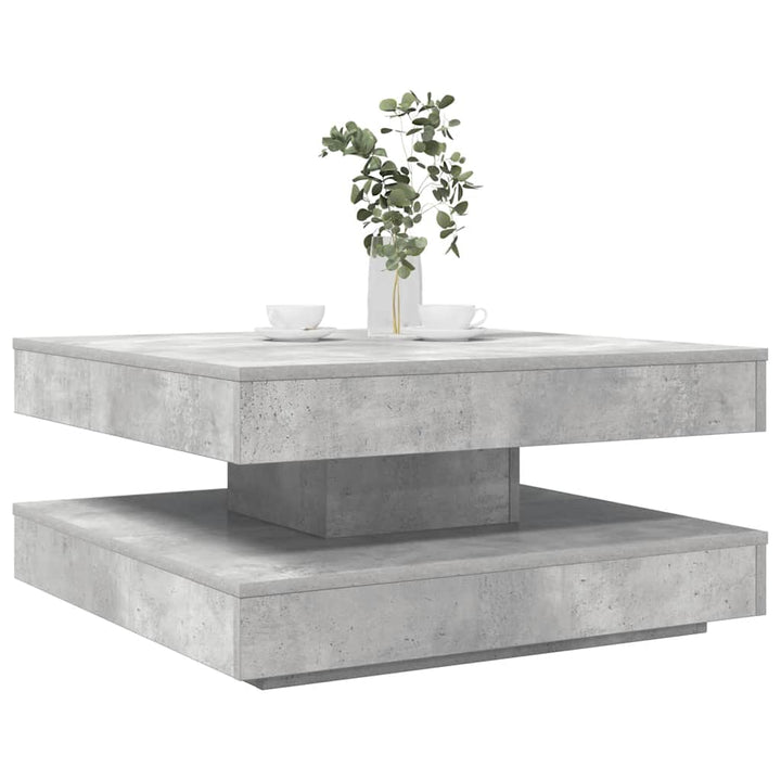 sofabord 360 grader drejeligt 70x70x34,5 cm betongrå