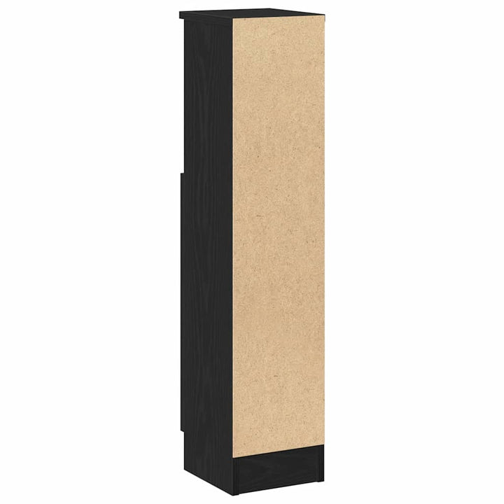 badeværelsesskab med rulleholder 20,5x22x90 cm sort