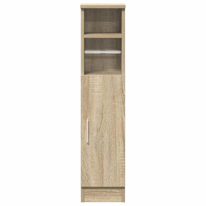 badeværelsesskab med rulleholder 20,5x22x90 cm sonoma-eg