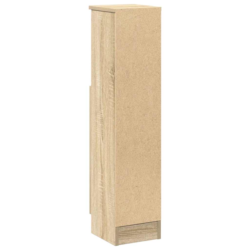 badeværelsesskab med rulleholder 20,5x22x90 cm sonoma-eg