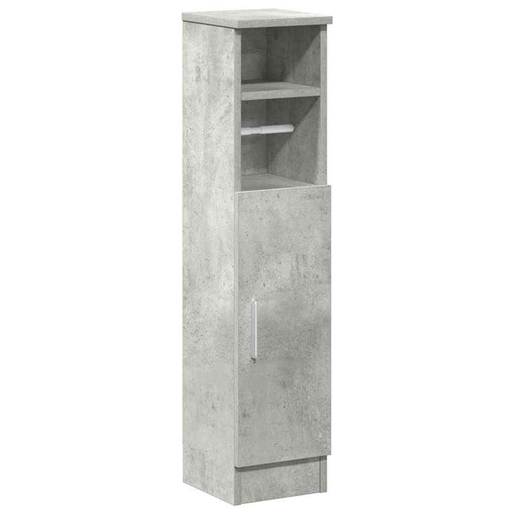 badeværelsesskab med rulleholder 20,5x22x90 cm betongrå