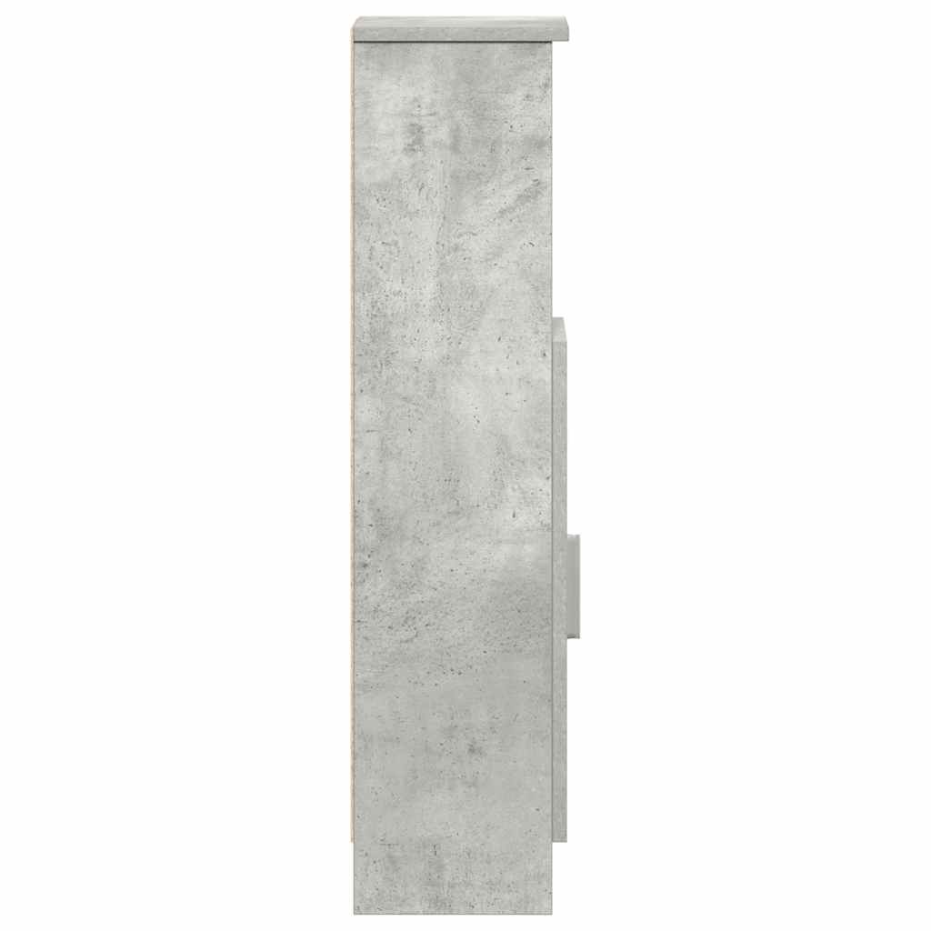 badeværelsesskab med rulleholder 20,5x22x90 cm betongrå