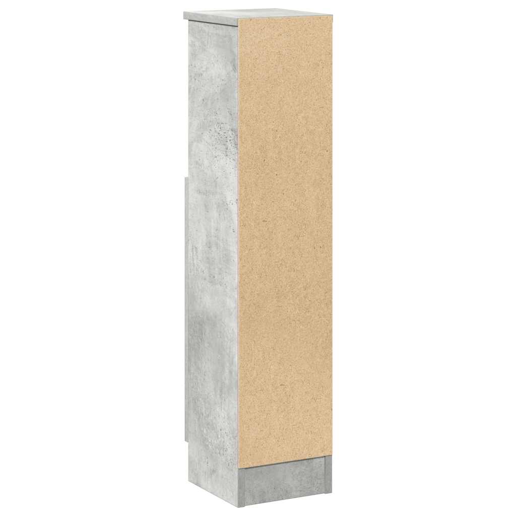 badeværelsesskab med rulleholder 20,5x22x90 cm betongrå