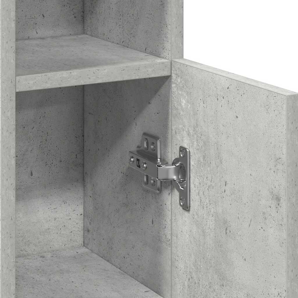 badeværelsesskab med rulleholder 20,5x22x90 cm betongrå