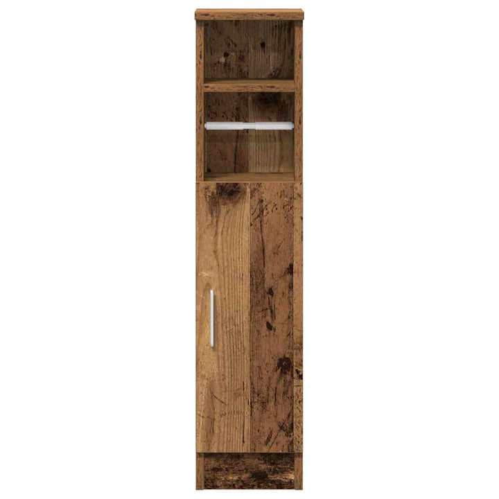 badeværelsesskab med rulleholder 20,5x22x90 cm antikt træ