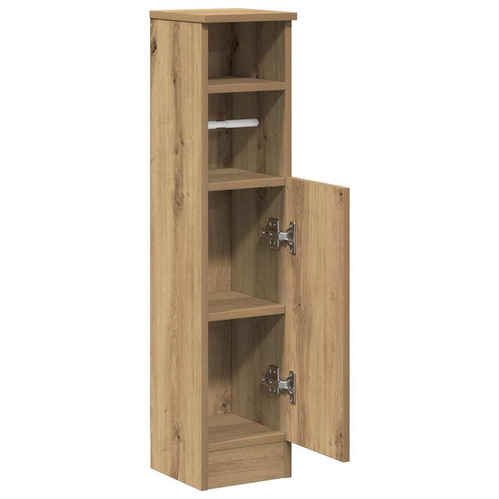 badeværelsesskab med rulleholder 20,5x22x90 cm kunsteg
