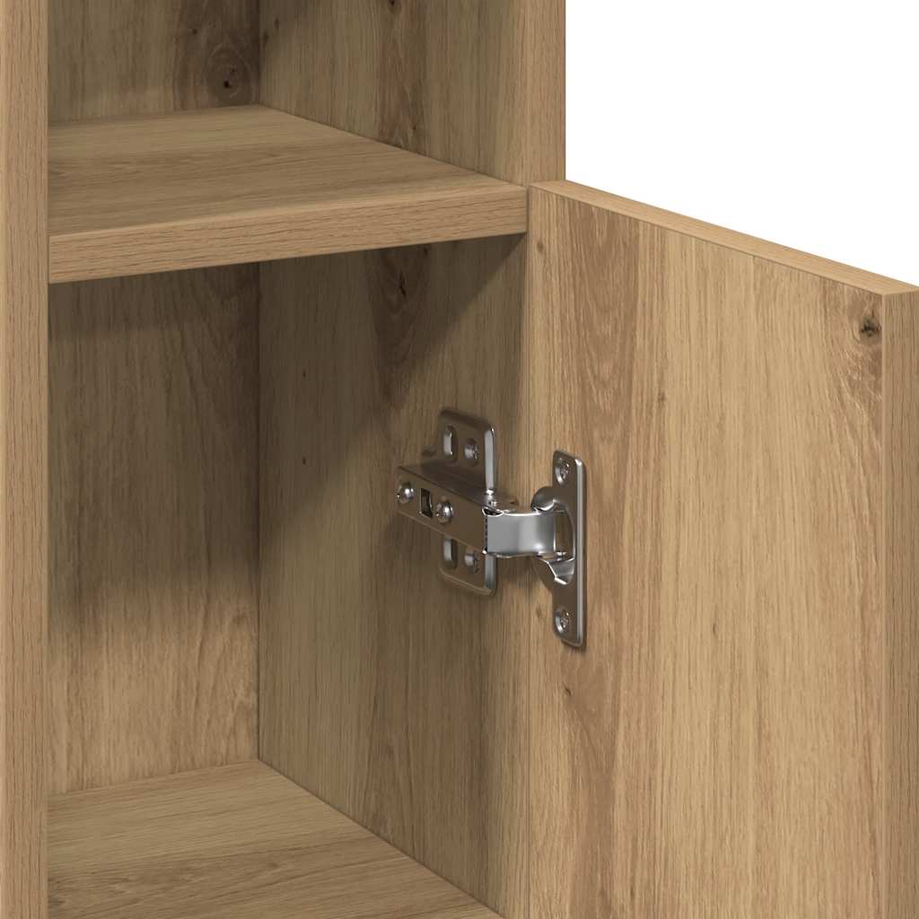 badeværelsesskab med rulleholder 20,5x22x90 cm kunsteg
