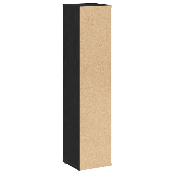 badeværelsesskab med rulleholder 20,5x20x90 cm sort