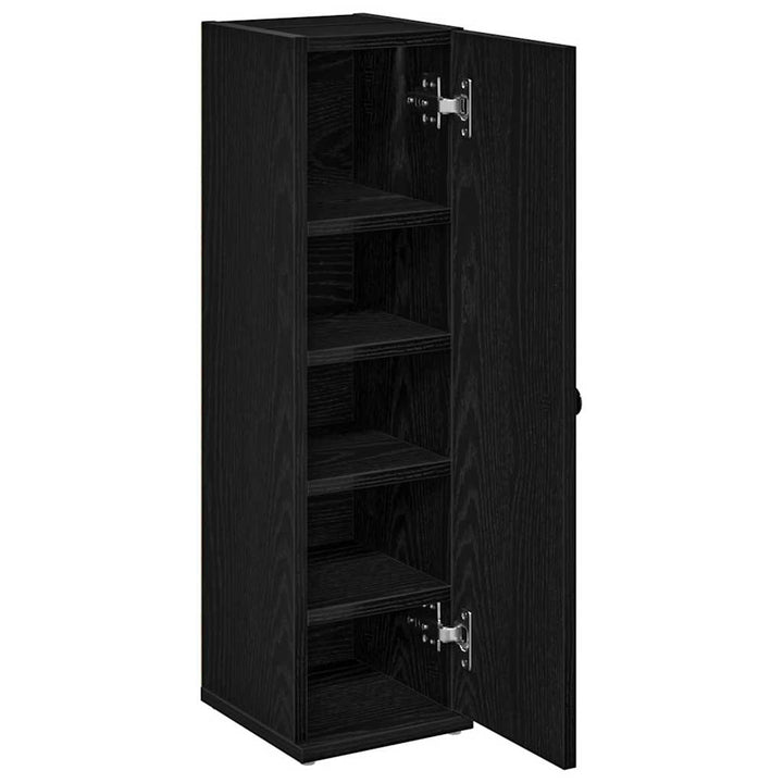 badeværelsesskab med rulleholder 20,5x22x72 cm sort