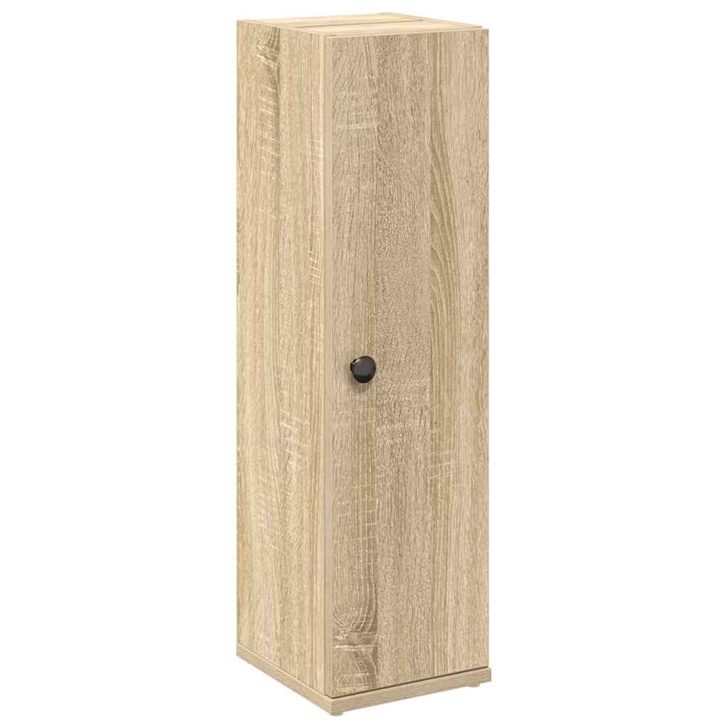 badeværelsesskab med rulleholder 20,5x22x72 cm sonoma-eg