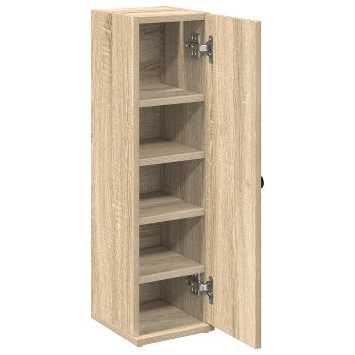 badeværelsesskab med rulleholder 20,5x22x72 cm sonoma-eg