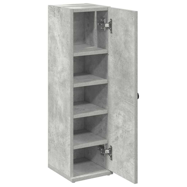badeværelsesskab med rulleholder 20,5x22x72 cm betongrå