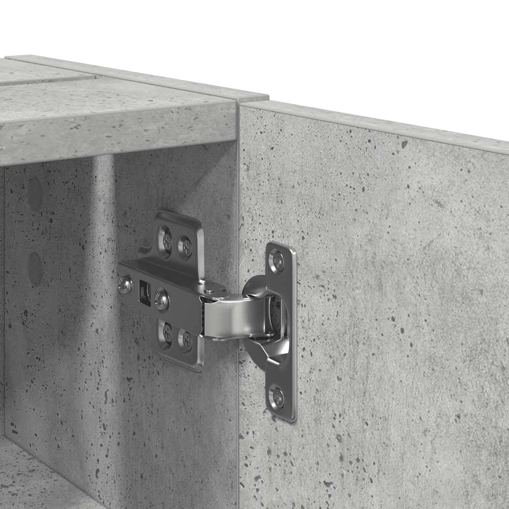 badeværelsesskab med rulleholder 20,5x22x72 cm betongrå