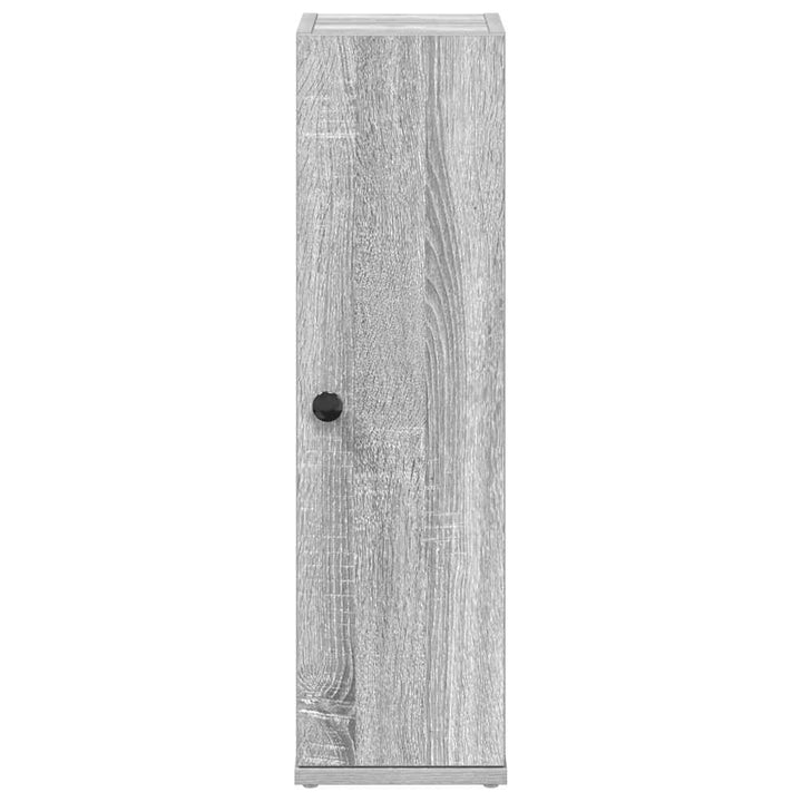 badeværelsesskab med rulleholder 20,5x22x72 cm grå sonoma-eg