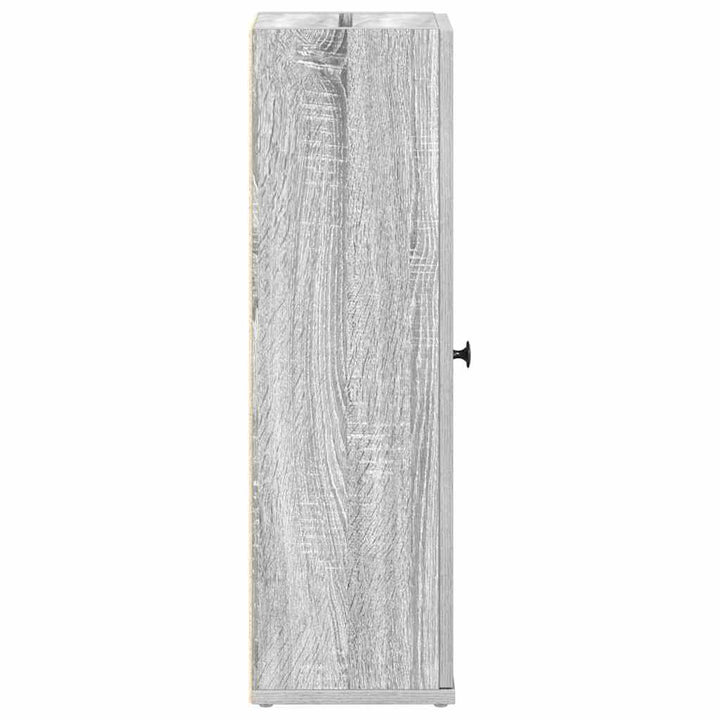 badeværelsesskab med rulleholder 20,5x22x72 cm grå sonoma-eg