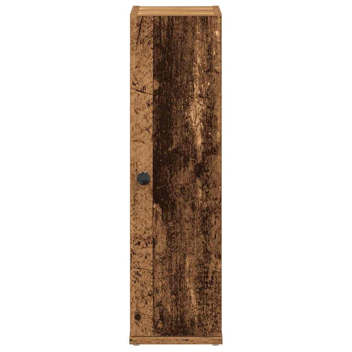 badeværelsesskab med rulleholder 20,5x22x72 cm antikt træ
