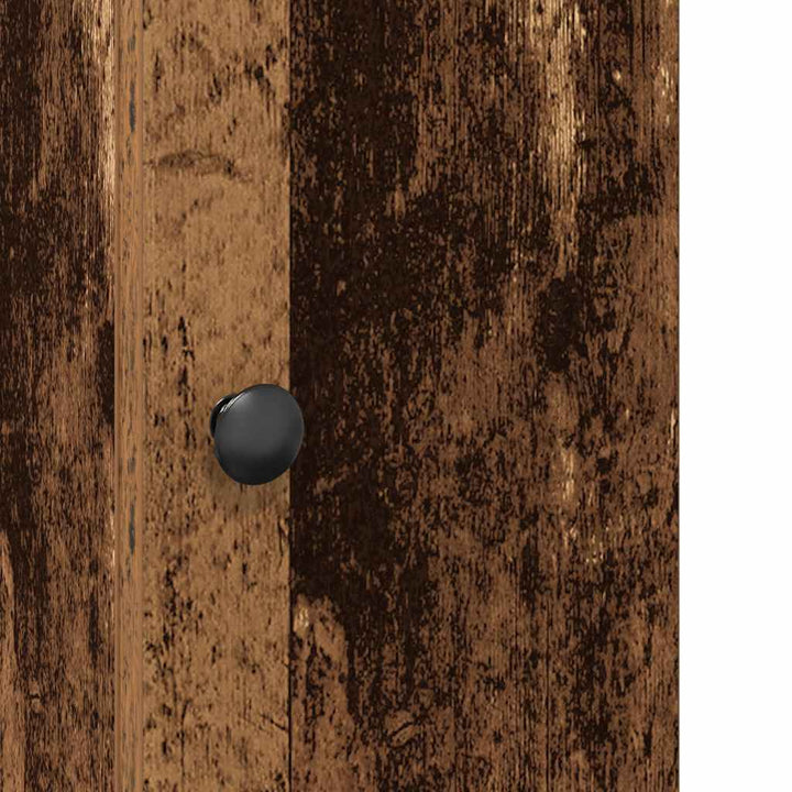 badeværelsesskab med rulleholder 20,5x22x72 cm antikt træ