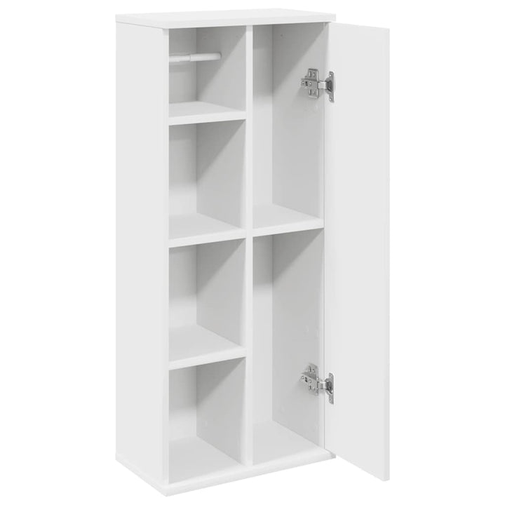 badeværelsesskab med rulleholder 39x22x90 cm hvid