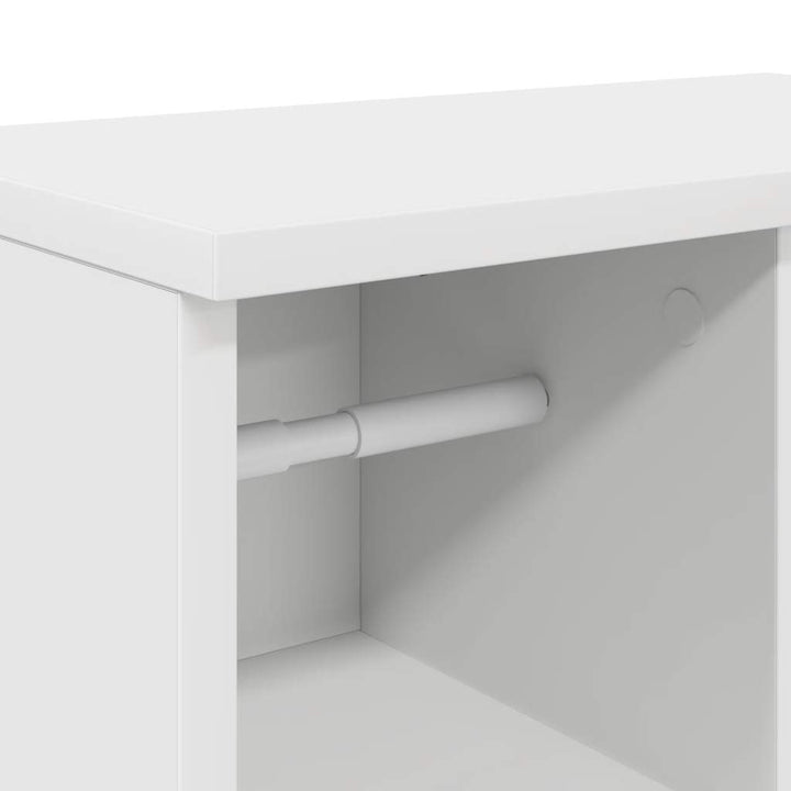 badeværelsesskab med rulleholder 39x22x90 cm hvid