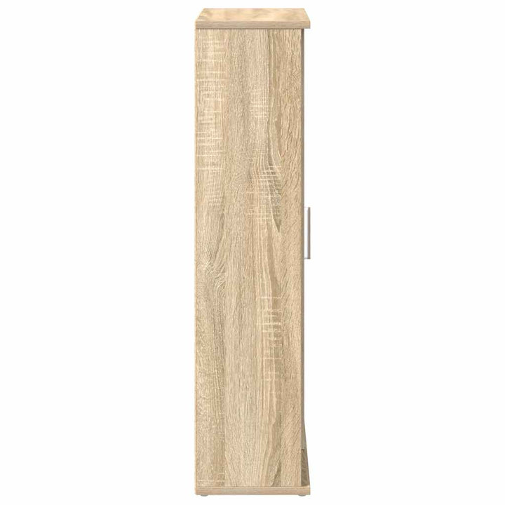 badeværelsesskab med rulleholder 39x22x90 cm sonoma-eg