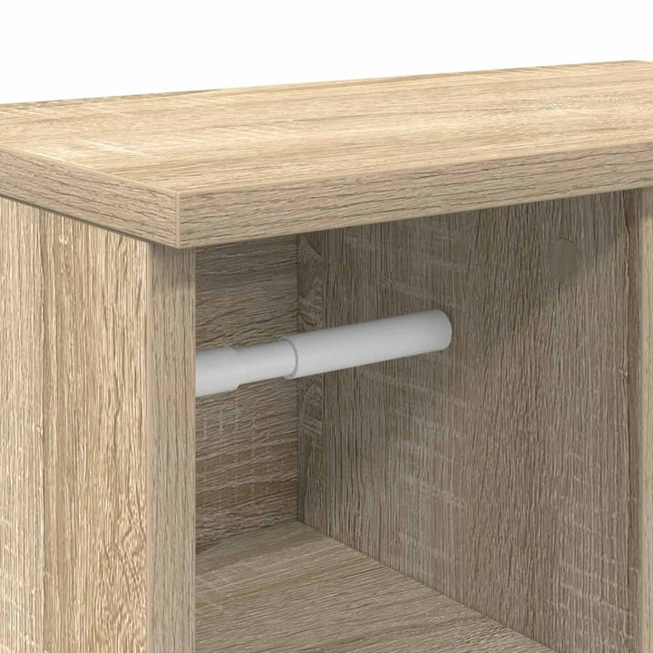 badeværelsesskab med rulleholder 39x22x90 cm sonoma-eg